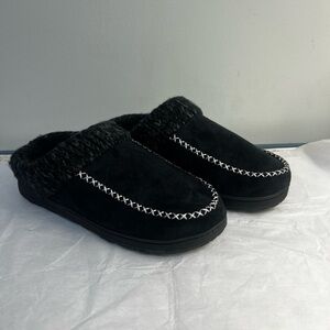 By Dearfoams Black Cozy Comfort Slippers